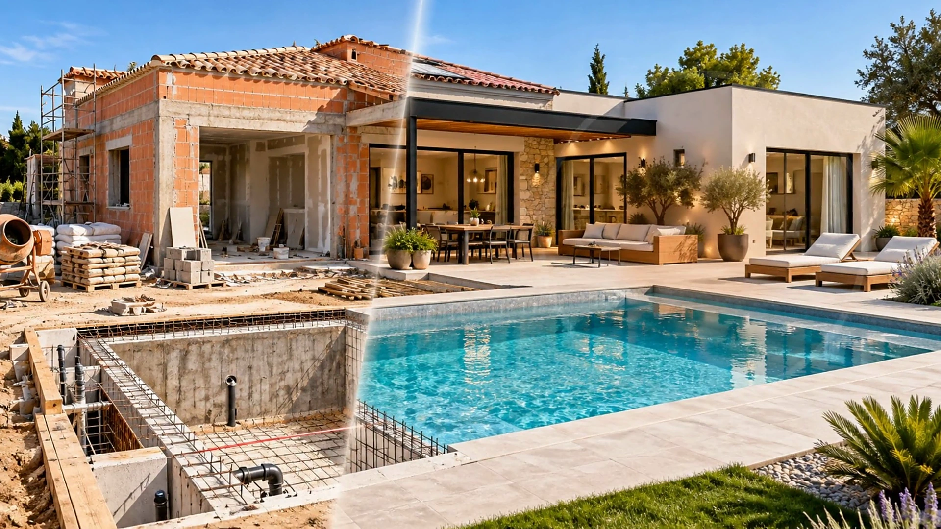 Villa avec piscine dans les Pyrénées-Orientales, du chantier à la finition